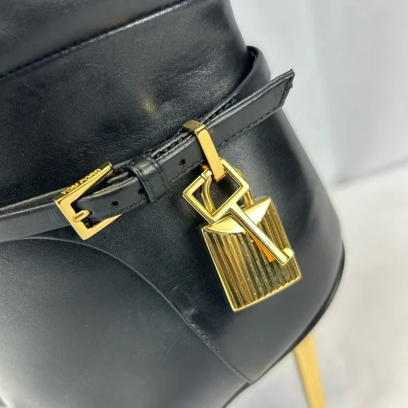 Tom Ford - Padlock 105 leather knee-high boots - Picture 4 of 10